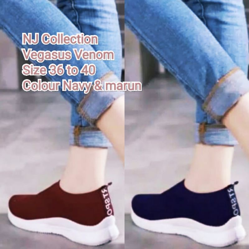 attarshoes Sepatu Slip On Wanita Vegasus Casual Terlaris Murah