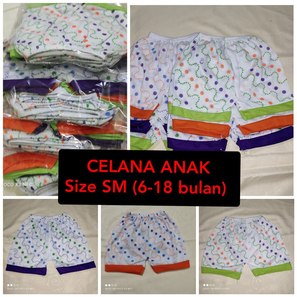 12PCS CELANA PANJANG BAYI DAN PENDEK BAYI LAKI LAKI PEREMPUAN LUSINAN NEW BORN