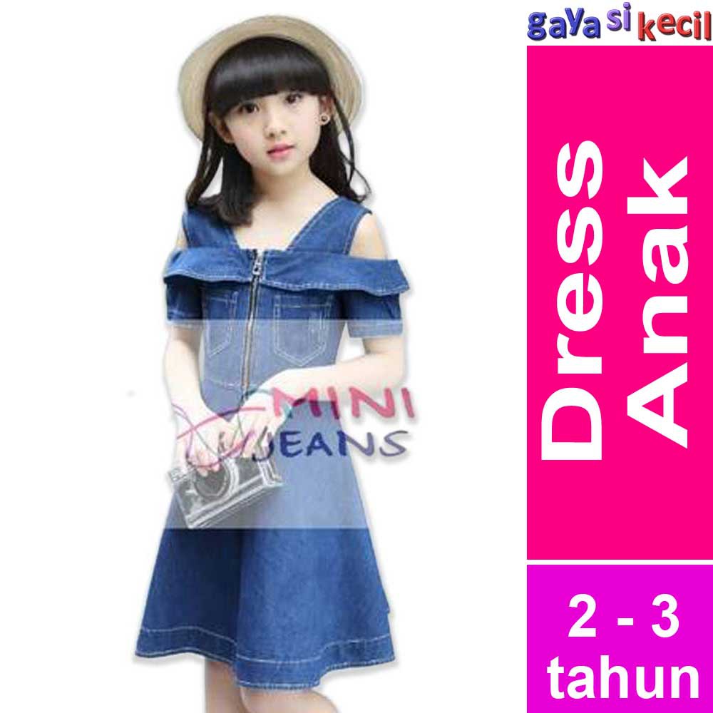 Dress Anak Sabrina Perempuan Jeans Premium