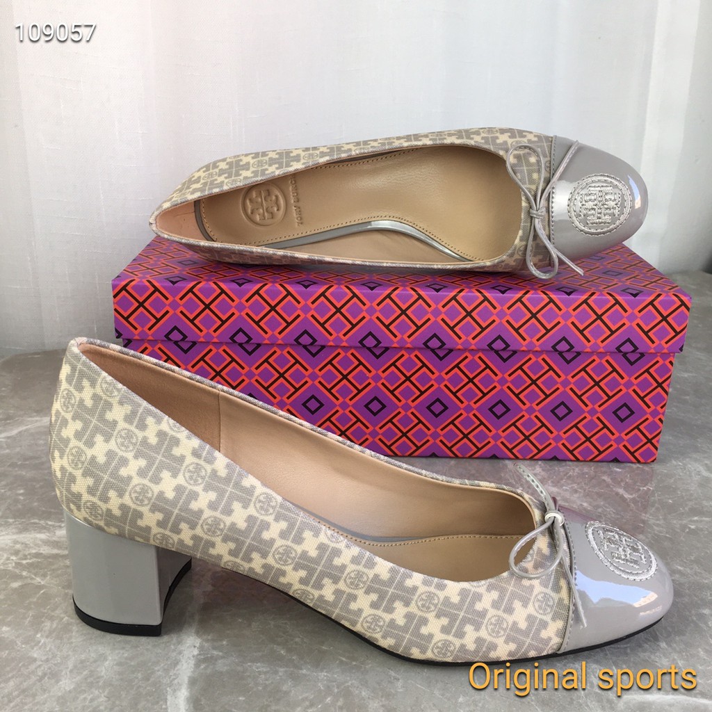 Tory Burch Sepatu  High Heels Tebal Nyaman Klasik Bahan 