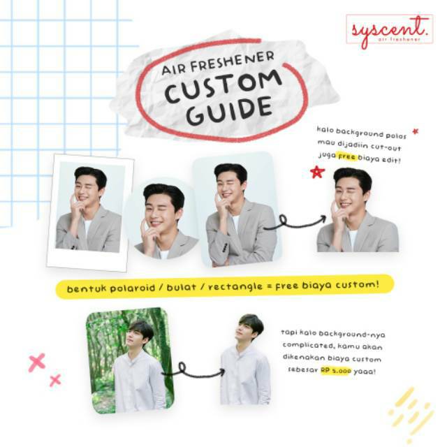 SYSCENT Air Freshener / CUSTOM DESIGN / POLAROID | Parfum Mobil / Pewangi Ruangan / Pewangi Mobil / Pengharum Mobil |
