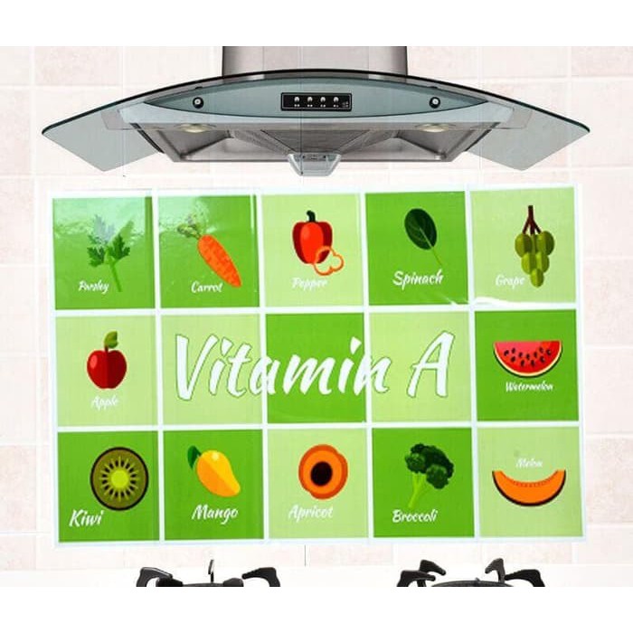 Wall STICKER DAPUR GAMBAR - STIKER Dinding DAPUR KITCHEN SHEET Aluminium F302