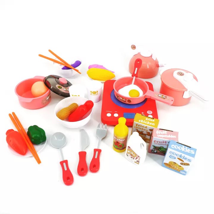 MWN Mainan Masakan Play House Mini Kitchen Set Pink No.Y9982