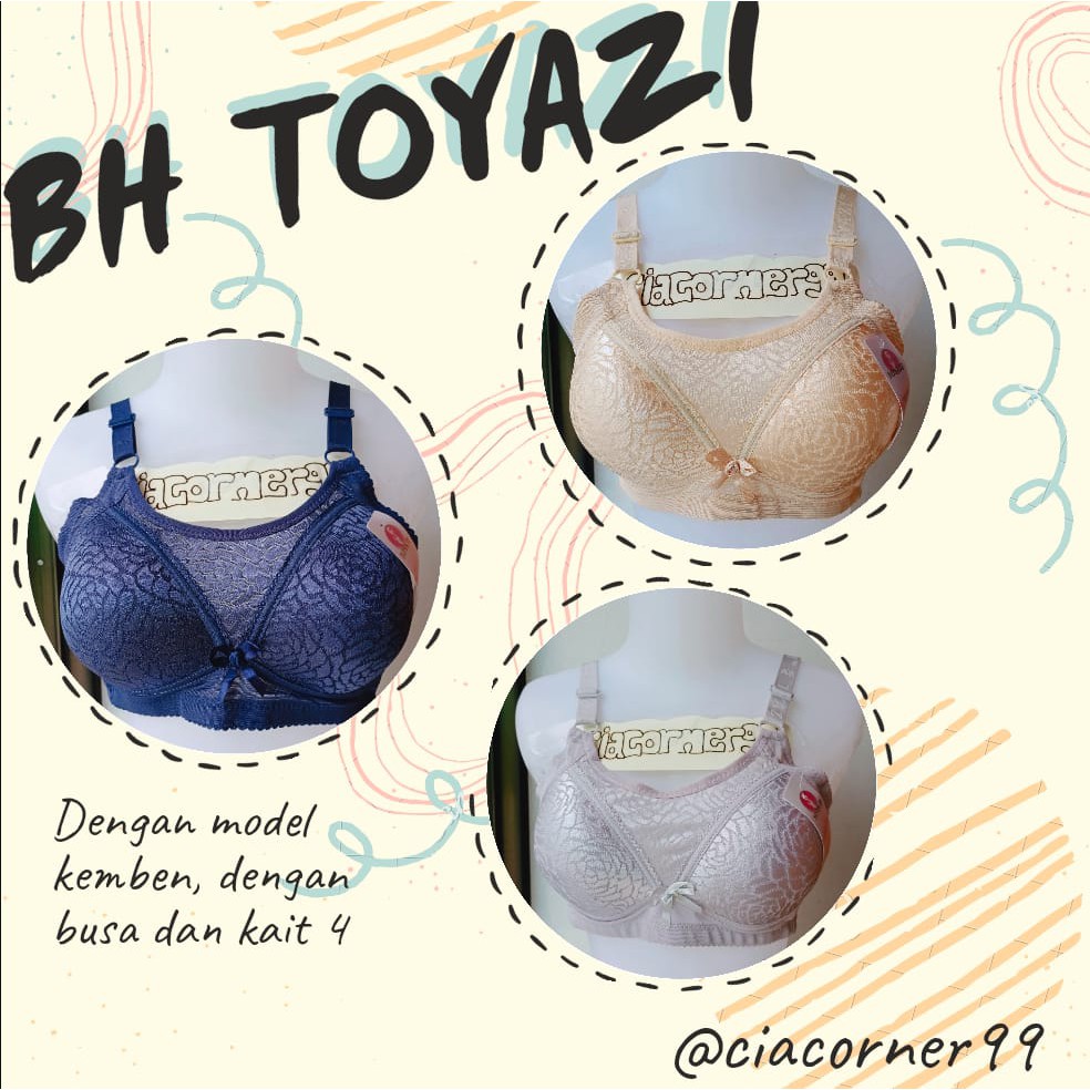 Bra BH Wanita Toyazi Model Kemben  Cup C Kait 4 Size 36~42