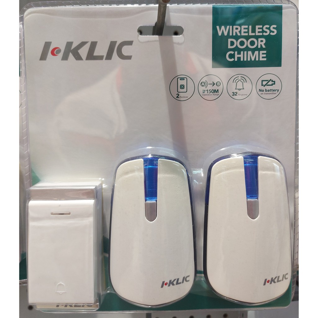 BEL PINTU 2 RECEIVER  / DOORBELL KINETIC 581-2 / WIRELESS BEL PINTU