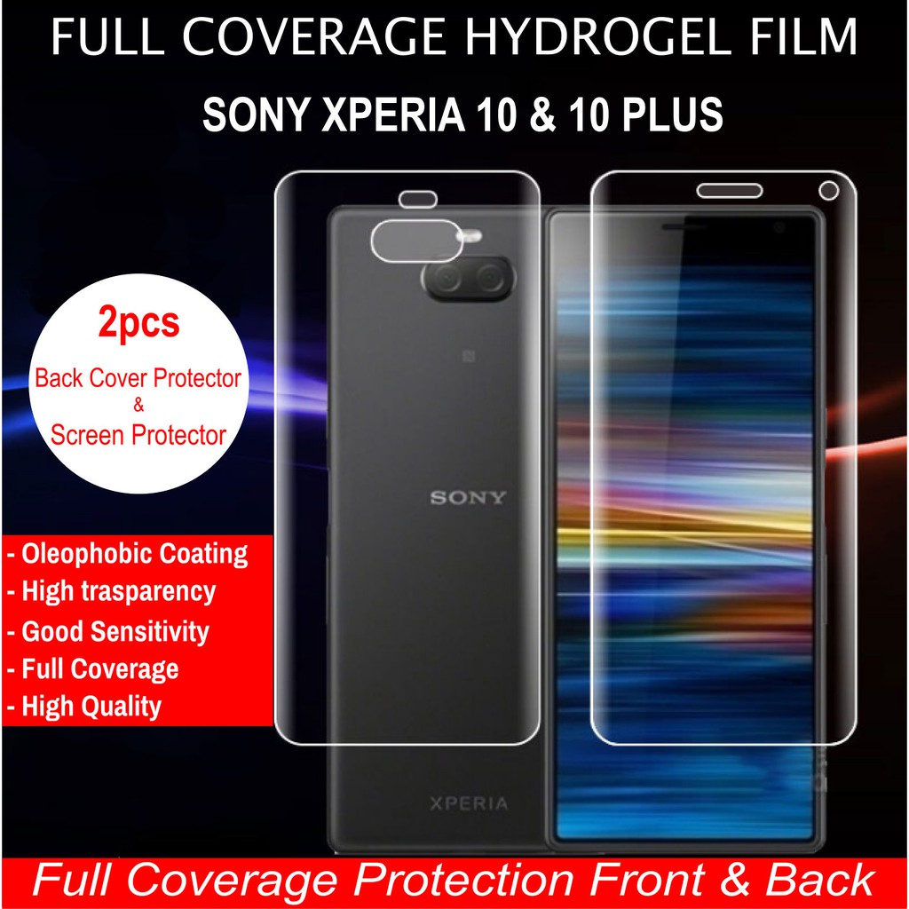 ANTIGORES SONY XPERIA 10 & XPERIA 10 PLUS HYDROGEL FILM FULL COVERAGE JELLY LENTUR FULL LAYAR