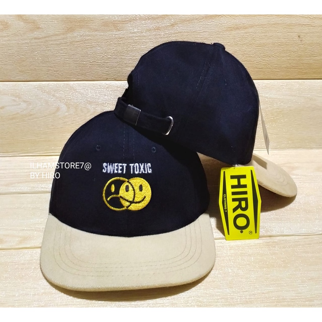 (COD)Topi Snapback Bordir Smile New Model/Topi Distro Original/Topi keren/Topi Distro Terlaris