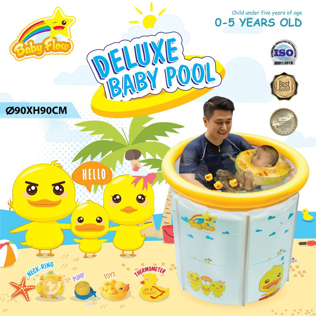 Kolam Renang Baby Spa Baby Flow Swimming Pool Bayi Jumbo 90 x 90 cm bebek