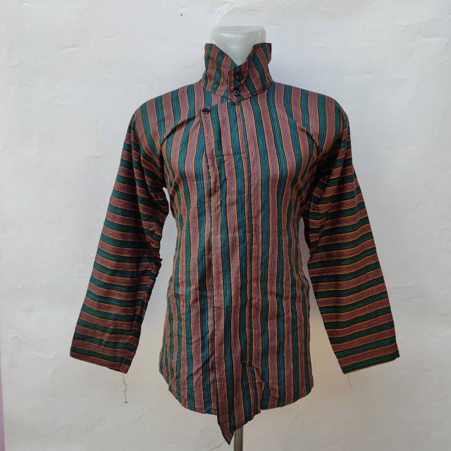 Surjan Lurik Tenun Garis Hijau