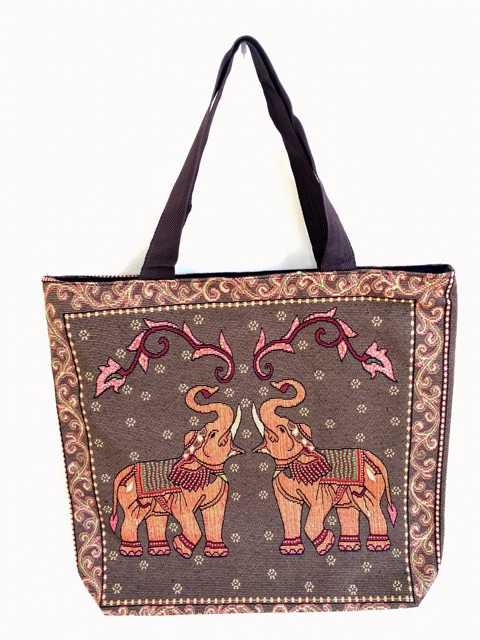 Tas Totebag kanvas thailand jinjing besar import elephant B series