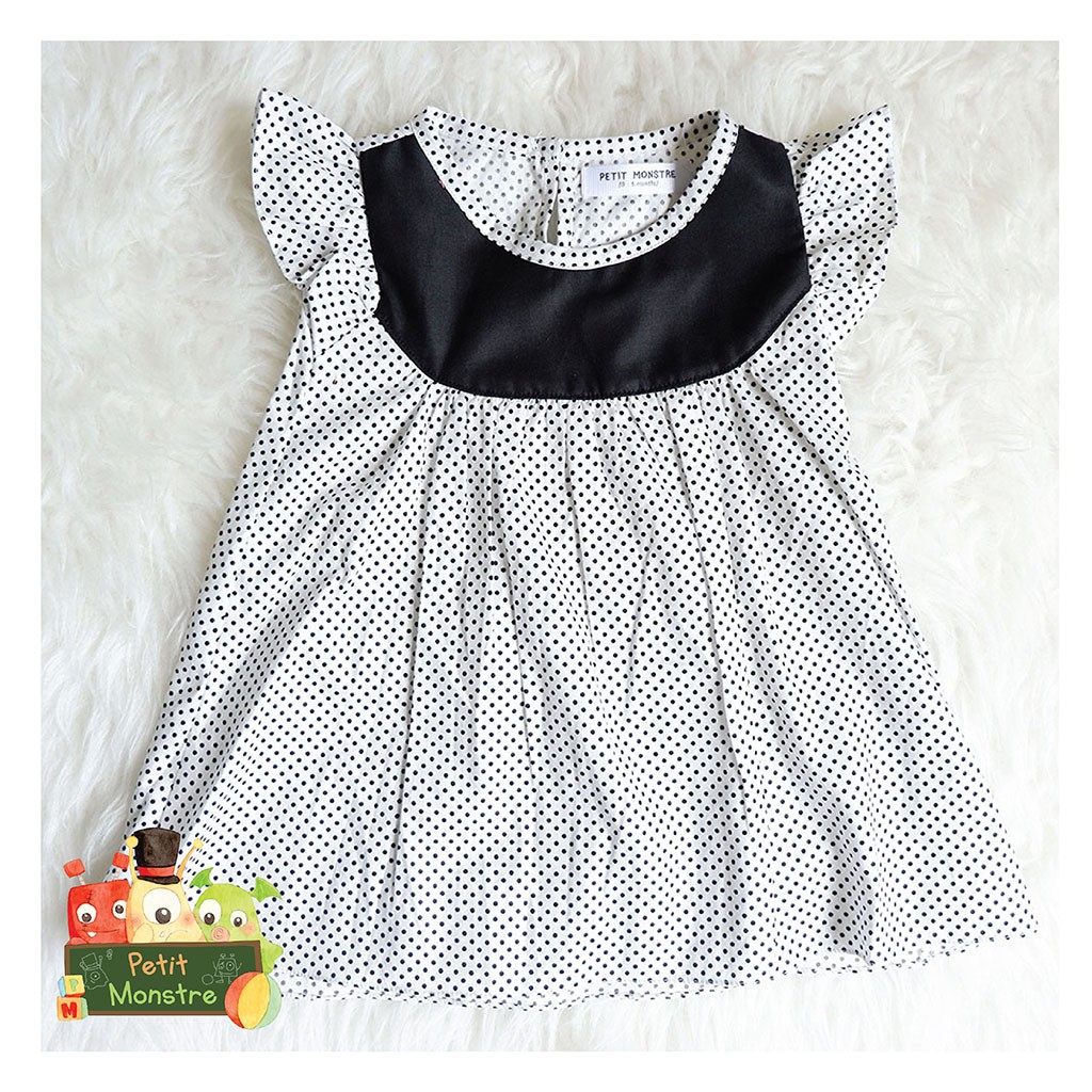 Baju Bayi Perempuan | Dress Bayi Katun Jepang Motif Polkadot
