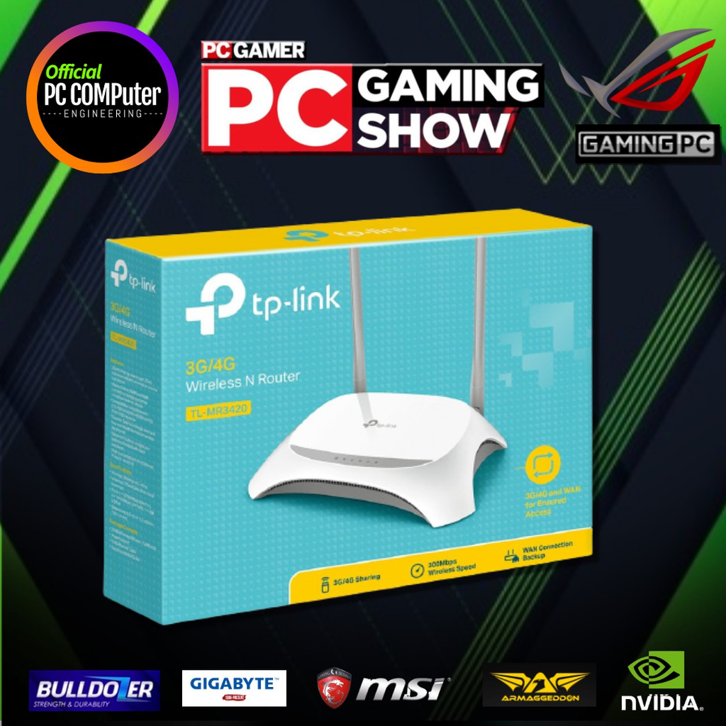 COMPuter PC Gaming BUKAN MR3420 v5 ROUTER TP-LINK  - Router Wifi Wireless TP-Link TL-WR840N v6.2 TL-