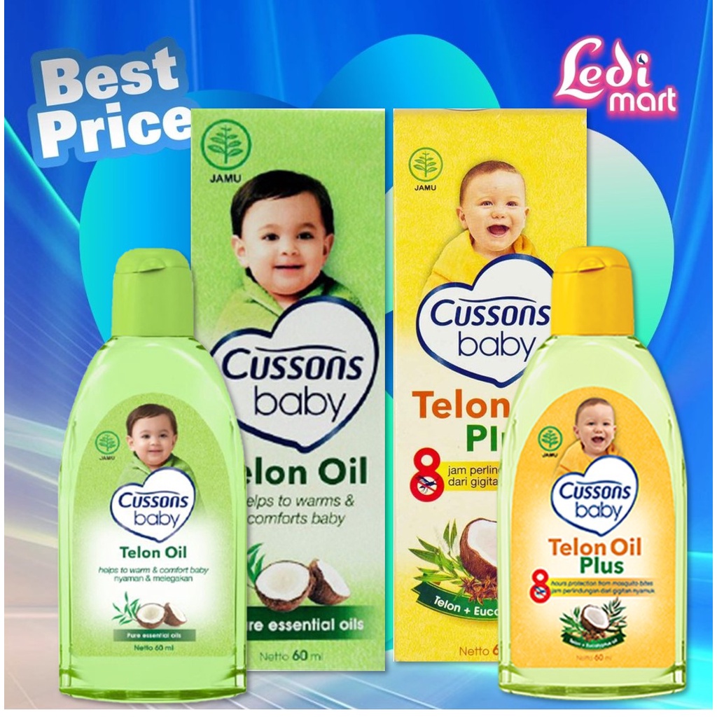 ORIGINAL Cussons Baby Telon Oil Plus 60ml BPOM / Cusson Minyak Telon Bayi / LEDI MART