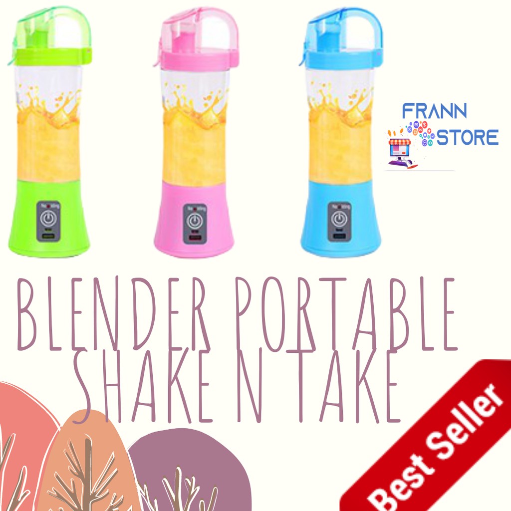 Botol Jus - Botol Blender - Botol Blender Kaca - Botol Blender Murah - Blender Portable Shake n Take