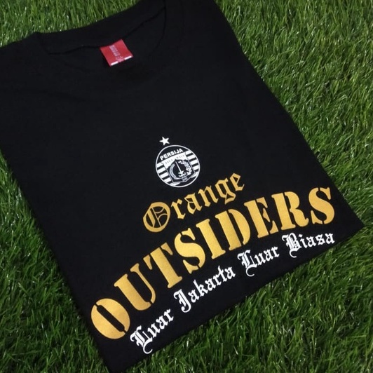 KAOS PERSIJA JAKARTA OUTSIDERS LUAR JAKARTA LUAR BIASA DISTRO ORIGINAL CASUAL KAOS JAKMANIA PERSIJA 