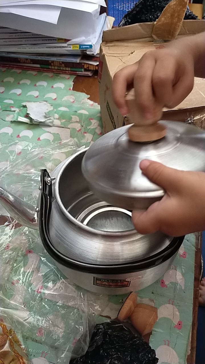 Teko Cor 16,18,20,22,24,26,28 Cm Gagang Hitam | Teko Masak Air Panas Eagle