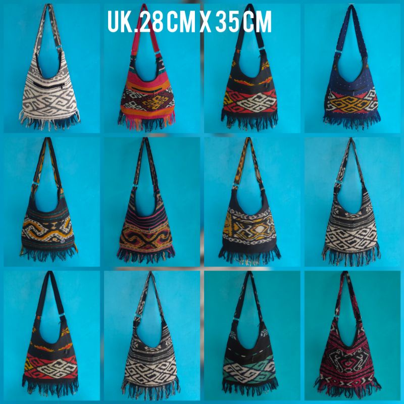 Tas Slempang tenun halusan Lombok 24 motif //bisa dipanjangin-pendeka