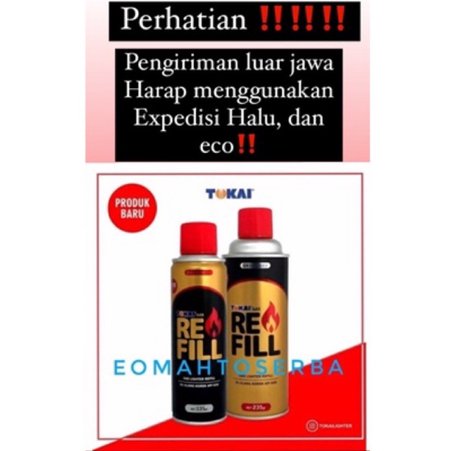 gas isi ulang tokai   gas refill tokai 135   235 gr