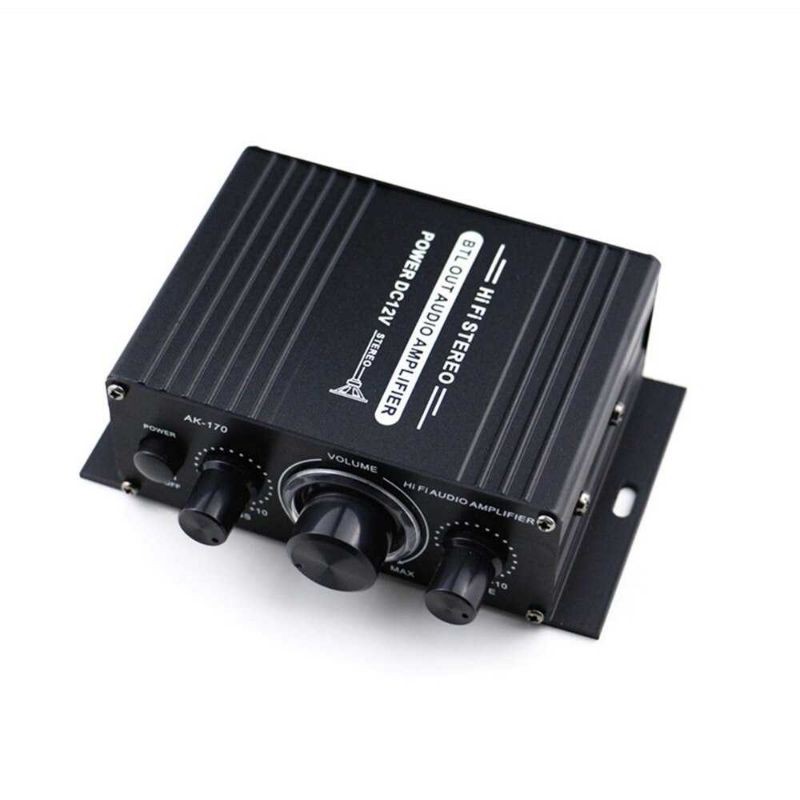 ANENG HiFi Mini Stereo Car Amplifier Treble Bass Booster - AK170