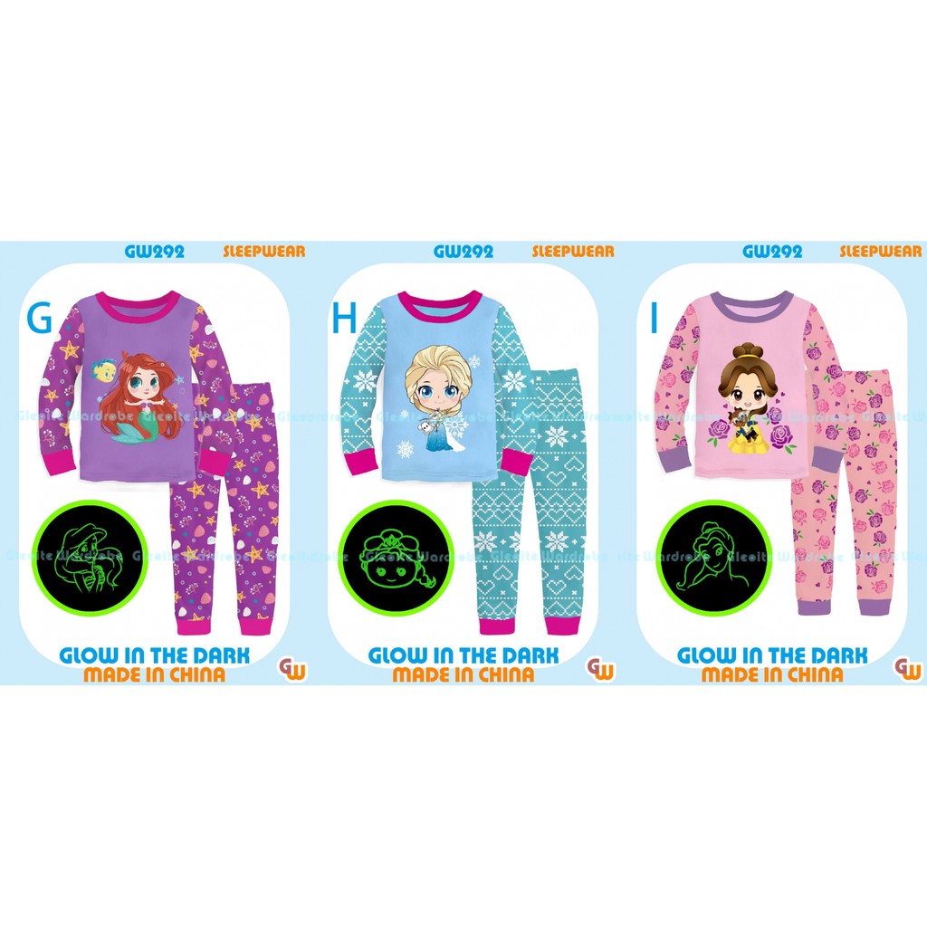 PIYAMA GW 292 GLOW IN THE DARK BAJU TIDUR ANAK PAJAMAS ANAK