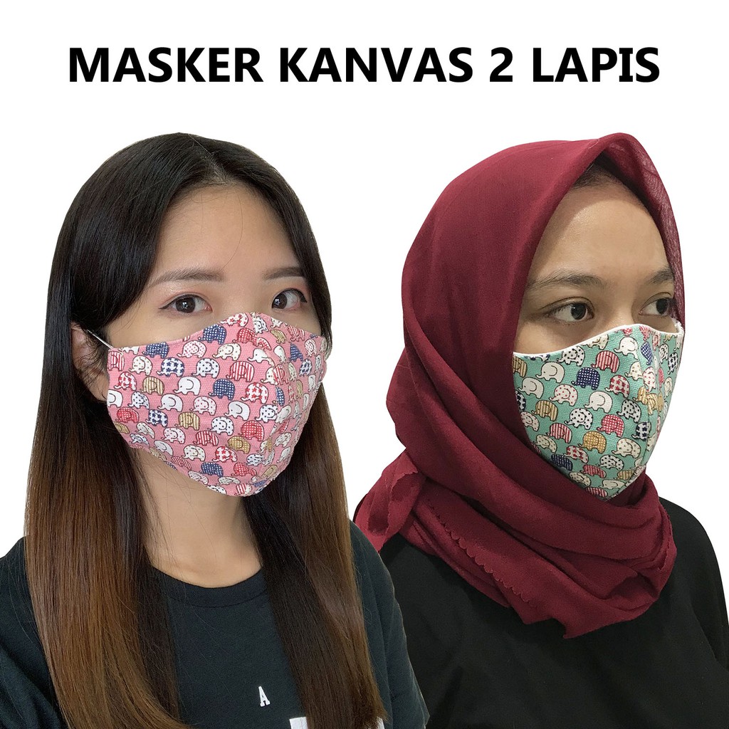 Masker Kain Kanvas Pelindung Muka Pelindung Wajah Dewasa dan Anak