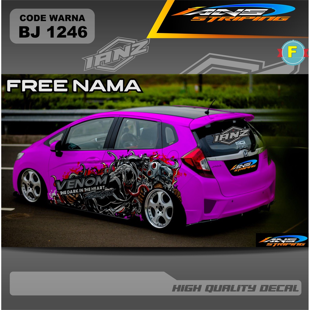 VARIASI STIKER DECAL MOBIL HONDA JAZZ / STIKER DECAL MOBIL AGYA AYLA BRIO / VARIASI STIKER DECAL MOBIL