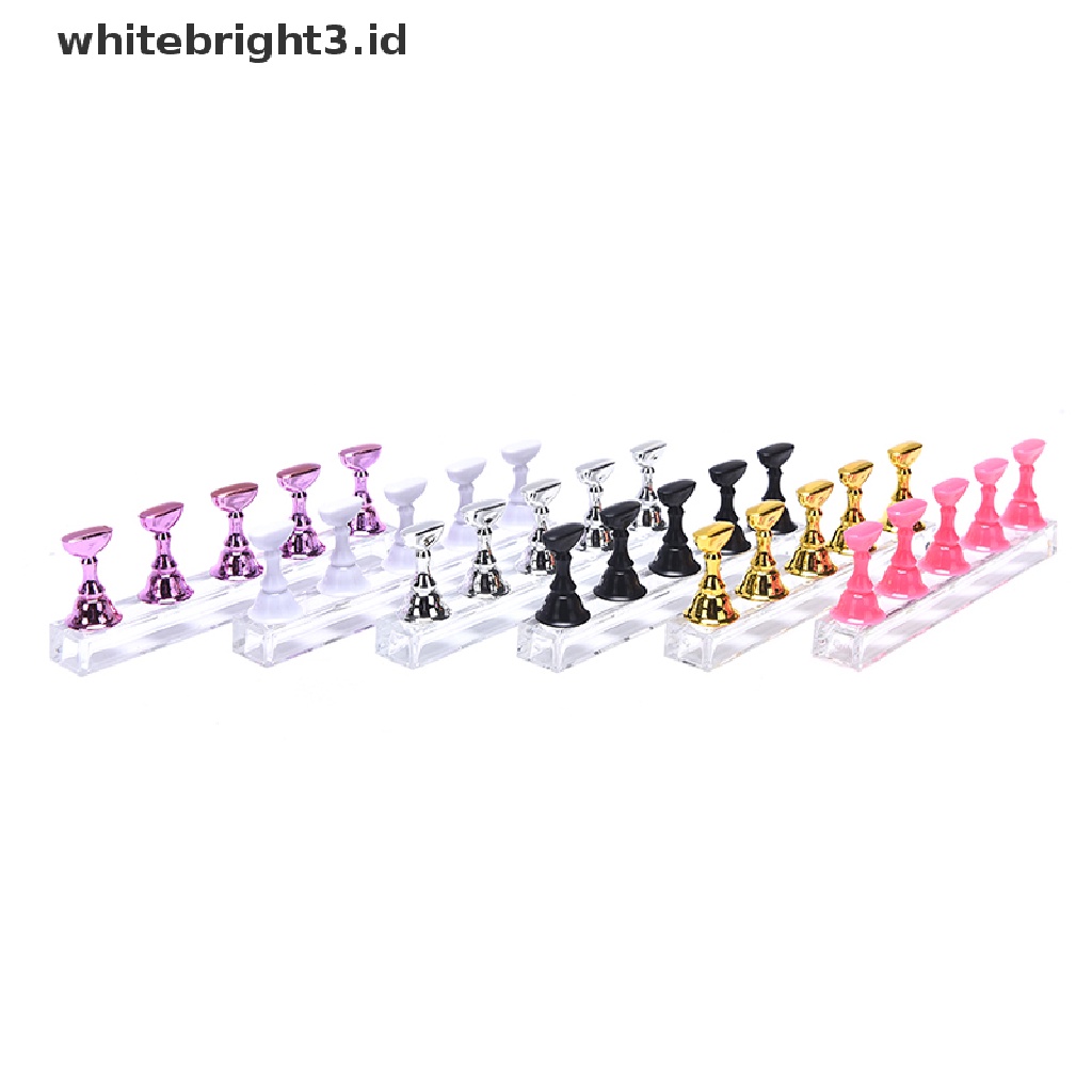 (whitebright3.id) 1 Set Stand Display Kuku Palsu Bahan Akrilik