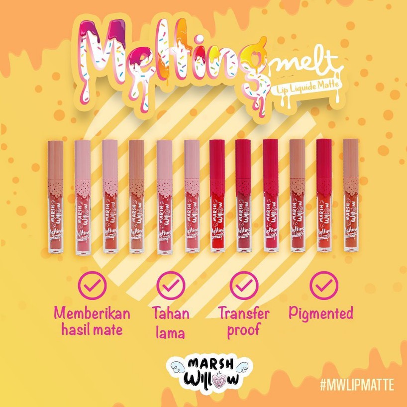 ⭐BAGUS⭐ MARSHWILLOW LIP LIQUIDE | LiP Cream Matte | Lipcream Melting Melt