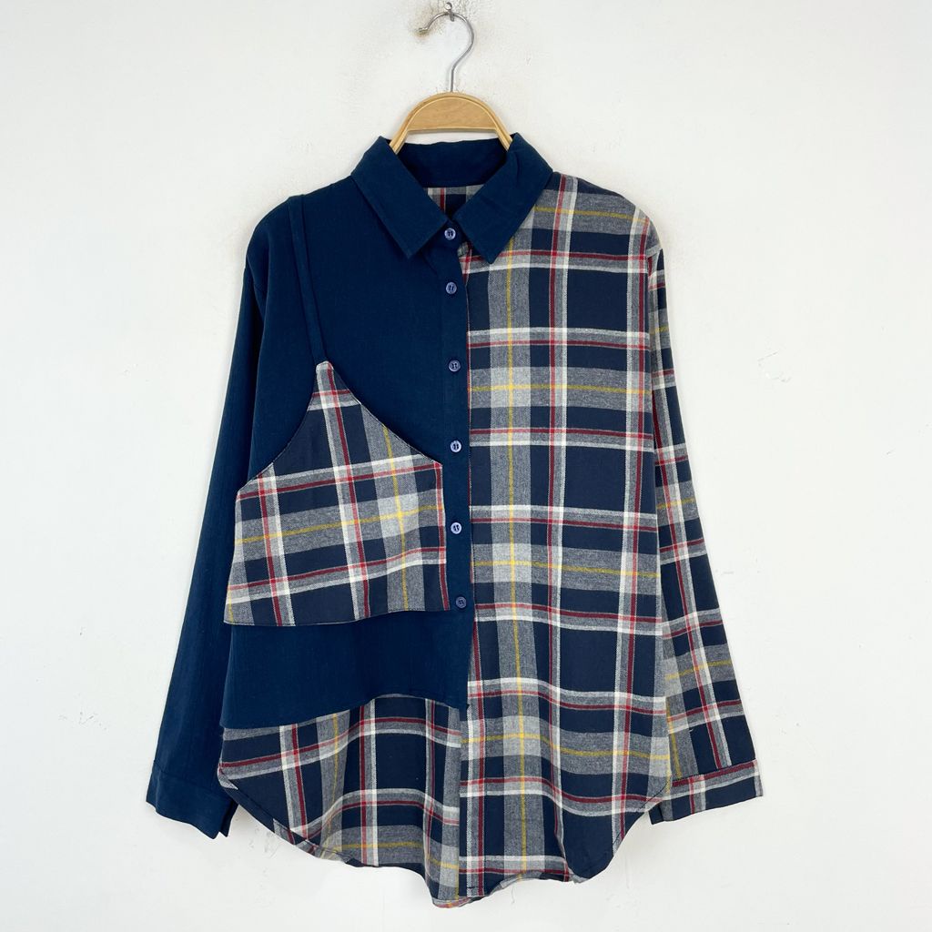 Tartan Shirt Kombinasi / Kemeja Tartan (33)-Motif 1