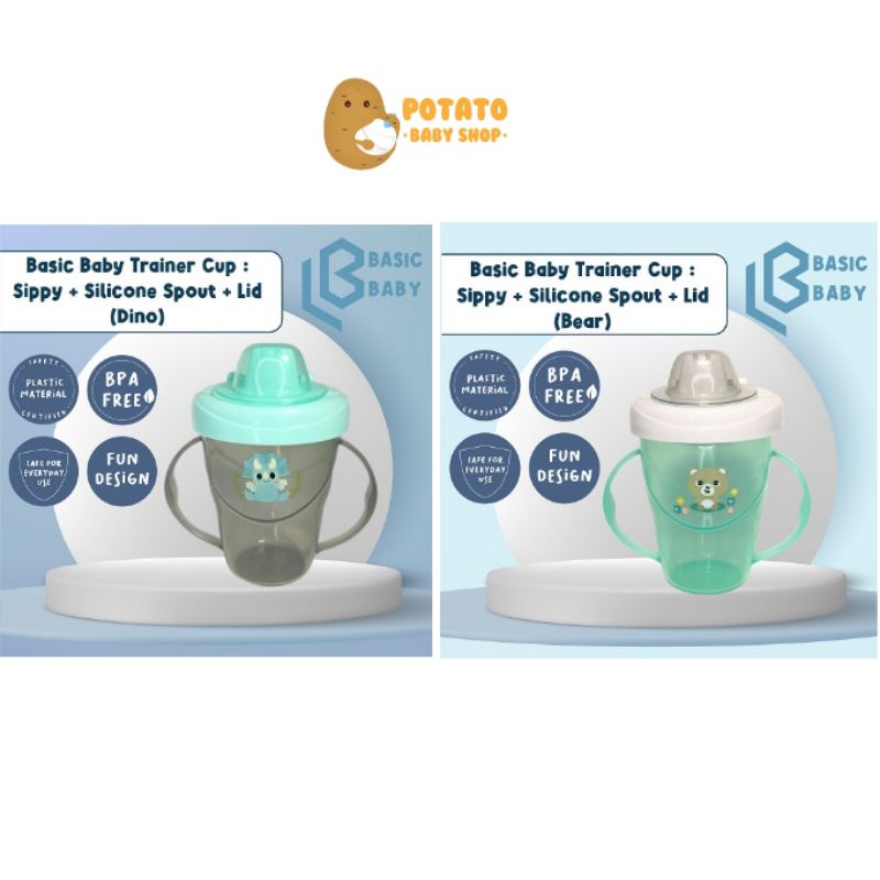 Basic Baby Trainer Cup : Sippy + Spout + Lid - Gelas Bayi