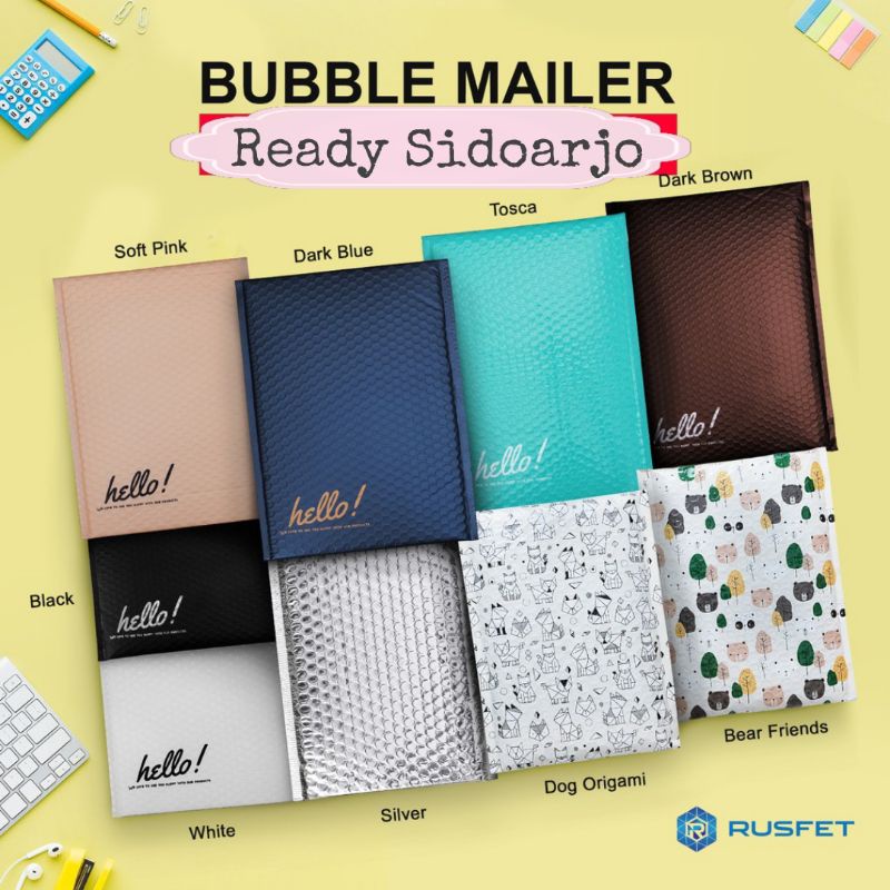 

【Ecer = 1pc】AMPLOP Bubble MAILER WRAP ENVELOPE RUSFET PREMIUM TERMURAH /SATUAN