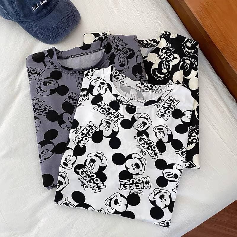 Oversize Tee Tshirt Model Longgar Untuk Wanita Motif Mickey BL