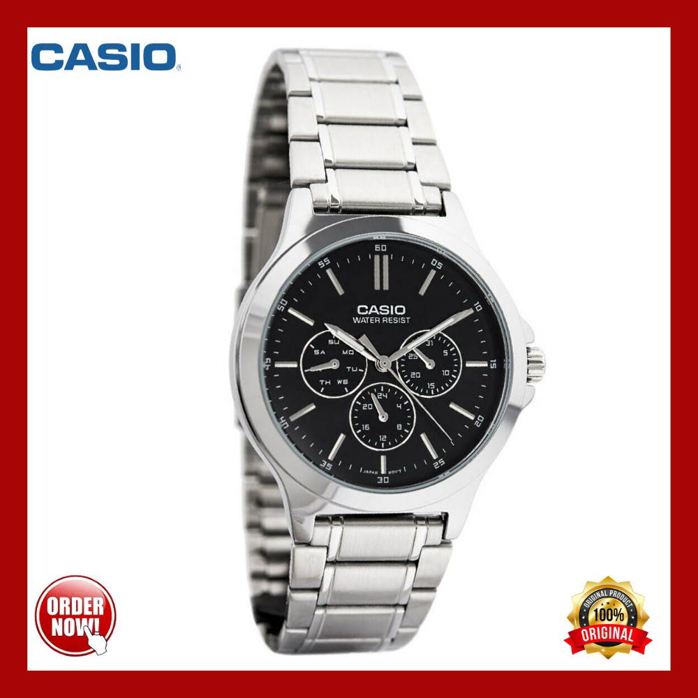 JAM TANGAN WANITA CASIO ORIGINAL JAM TANGAN CEWEK ANALOG RANTAI STAINLESS ANTI AIR  L-219