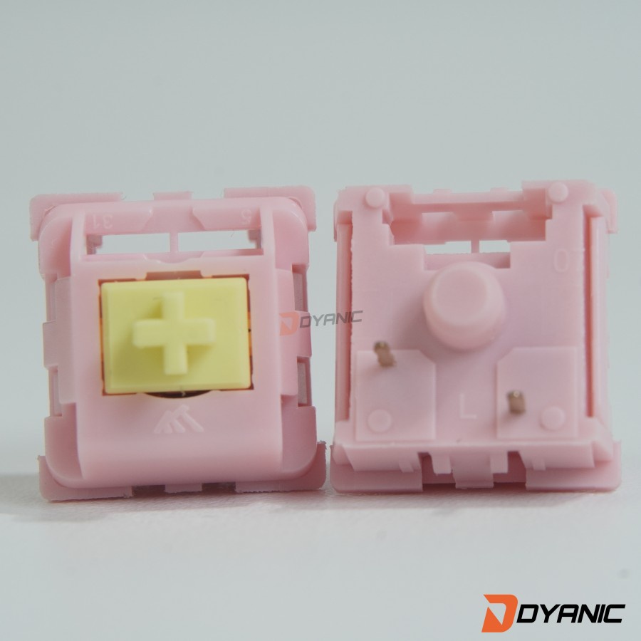 KTT / Content Pink Peach Switch - 3 Pin (Linear - Plate Mount)