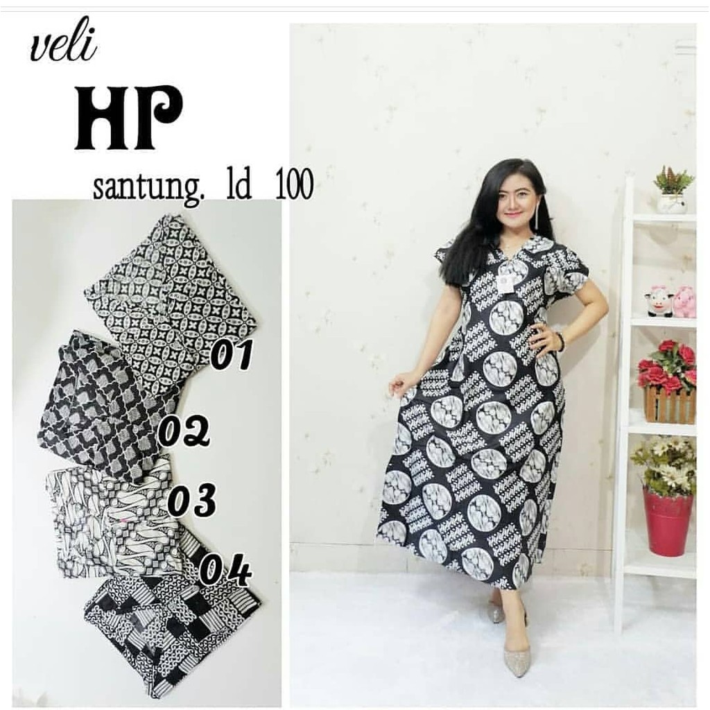 Daster Wanita Veli Panjang Kekinian Bahan Rayon Ld 100