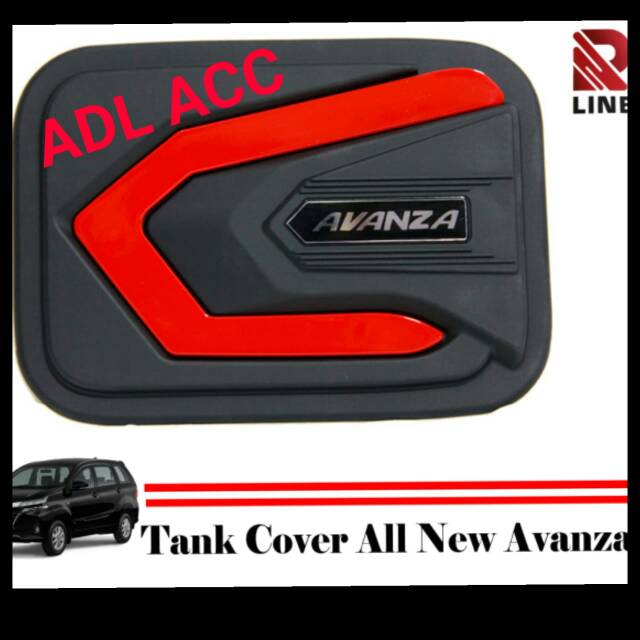 TUTUP TANGKI BENSIN TOYOTA ALL NEW AVANZA / VELOZ HITAM DOFF 2012 sd 2021 tempel 2020 2019 2018 2017 2016 2015 2014 2013 carbon