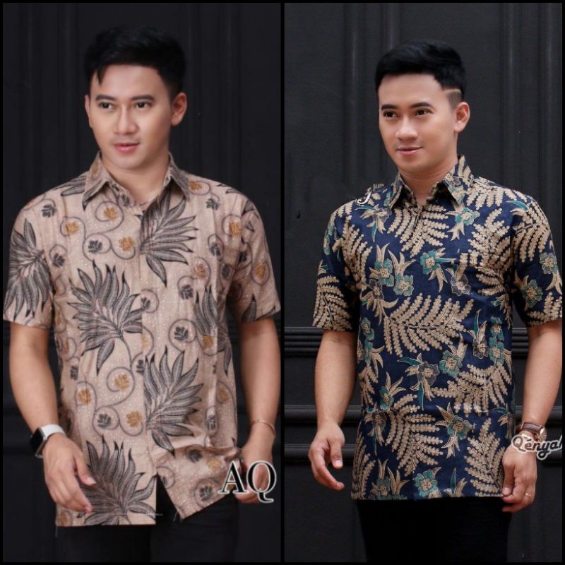 BAJU BATIK PRIA REGULER MODERN LENGAN PENDEK OB 514 SIZE M L XL XXL XXXL BATIK PRIA KANTOR