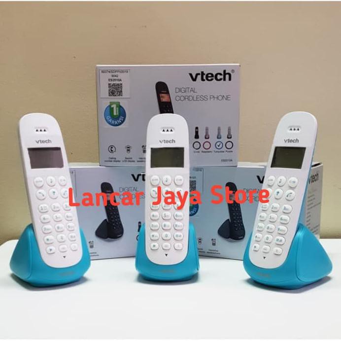 Cordless Phone/Telepon Wireless Vtech Es2510A(3 Handset) Intercom Used