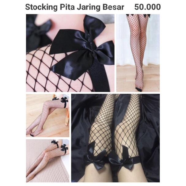 Stoking Seksi Pita Jaring Besar / Stocking Sexy