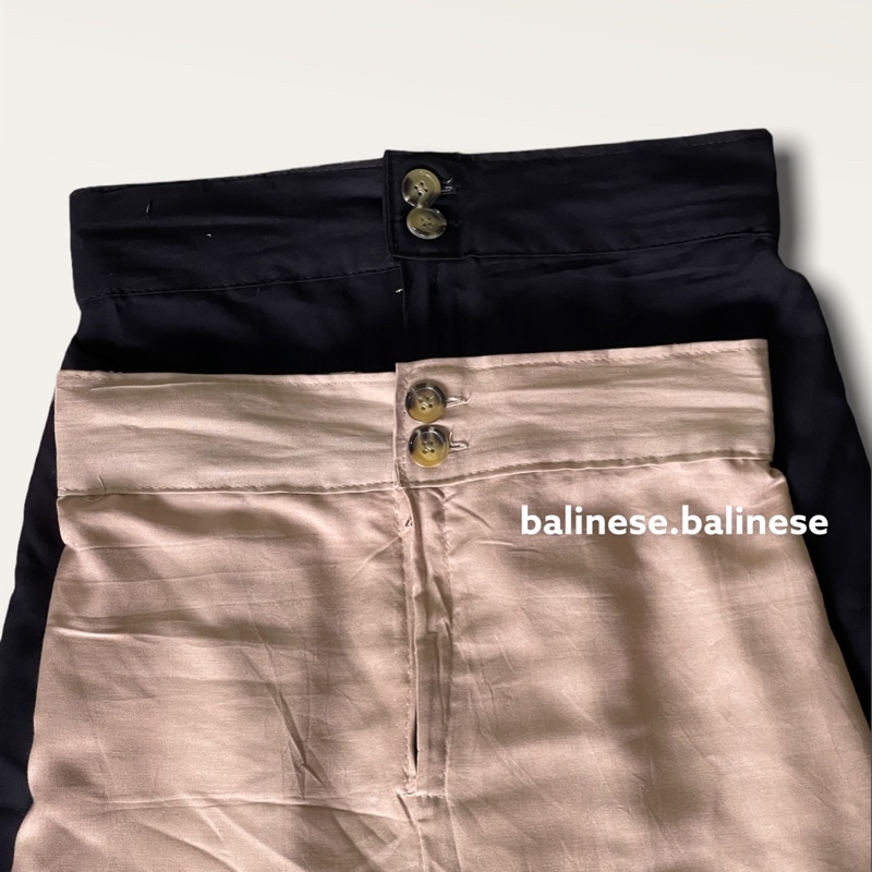 Balinese.Balinese | Kulot Highwaist Chaiza | Celana Panjang Highwaist Double Kancing XL Rayon Premium