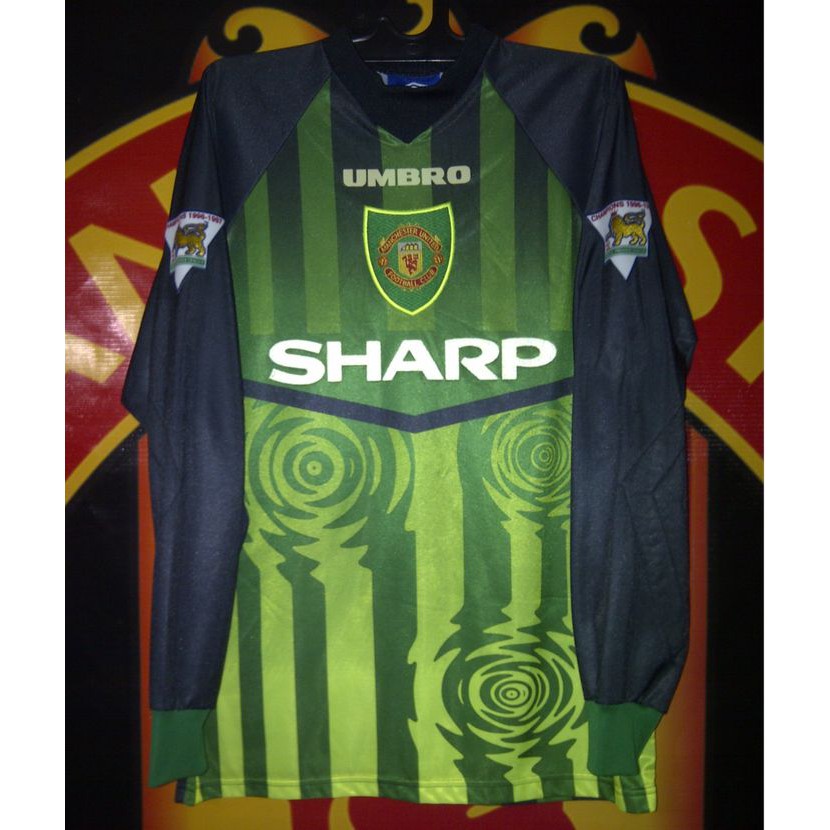 Jersey Manchester United Original Goalkeeper 1997 1998 Signed By Peter Schmeichel Shopee Indonesia