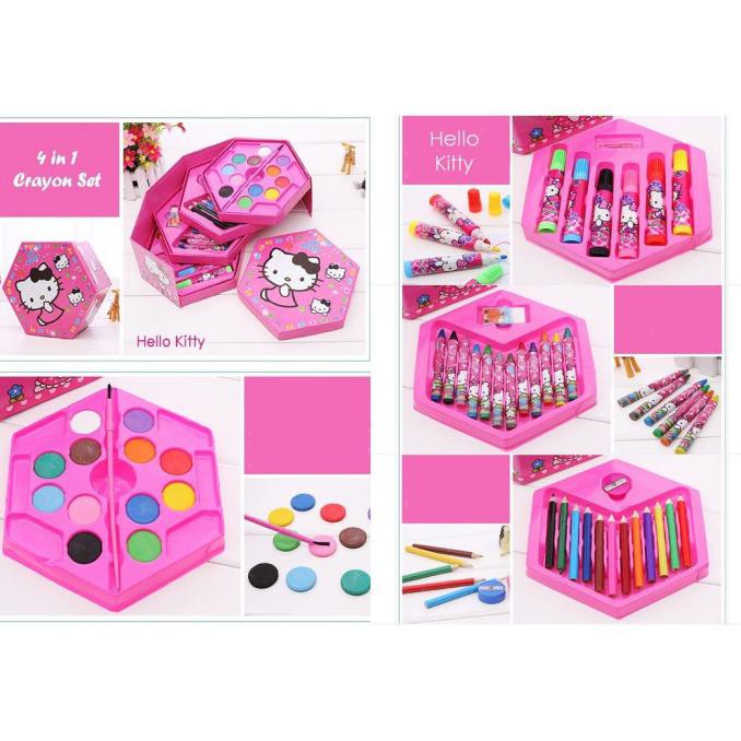 

(PERALATAN MENGGAMBAR) CRAYON 46 SET PENSIL CAT WARNA ALAT SENI LUKIS MENGGAMBAR IMP COD