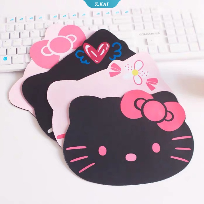 Sanrio mouse pad Tebal Nyaman Anti slip Motif Kartun Hello kitty Untuk gaming / Kantor