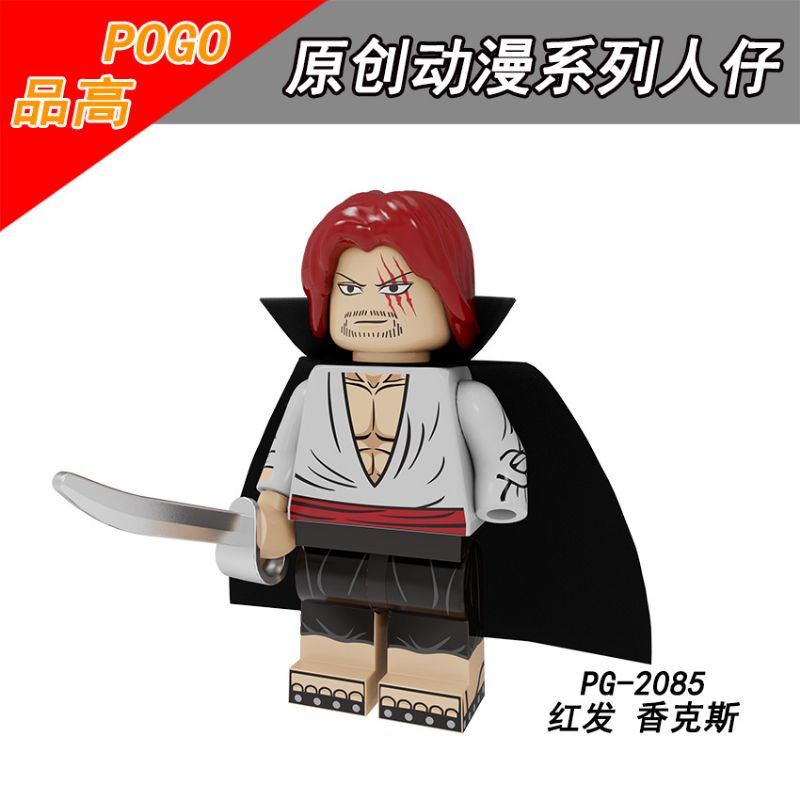 leg0 bootleg one piece pg2085 shanks bukan luffy zoro sanji usop anime manga bajak laut topi jerami