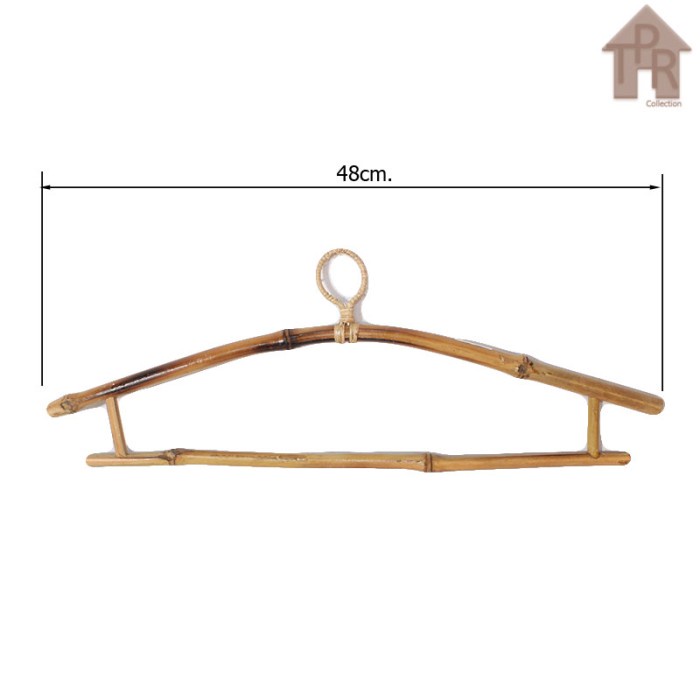 Bambu - Gantungan Hanger Baju Cendani Natural - Antik