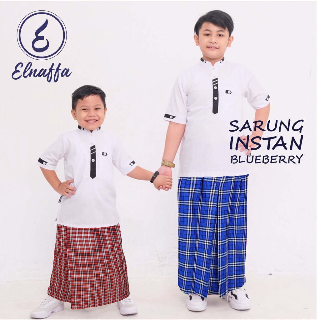 EL-NAFFA Sarung Anak Instan Motif Sarung Instan Anak, Sarung Anak, Sarung Anak Laki-laki Motif Bluberry Usia 4-10thn (BISA COD)Blueberry Usia 4-10thn (BISA COD) SRCe