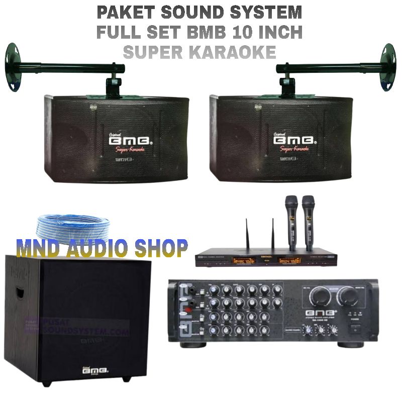 paket sound system karaoke bmb full set spekaer 10 inch super karaoke original