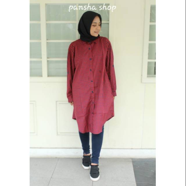 Tunik Camelia Merah