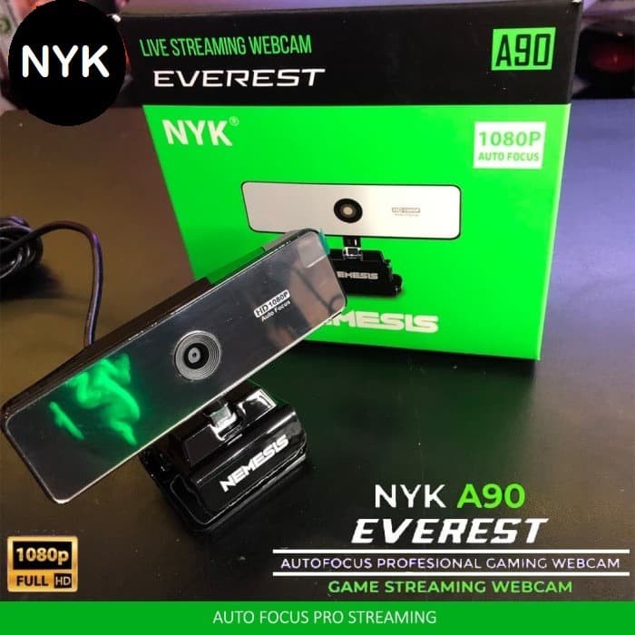 Webcam NYK Nemesis A90 Everest Live Streaming Camera Full HD 1080p