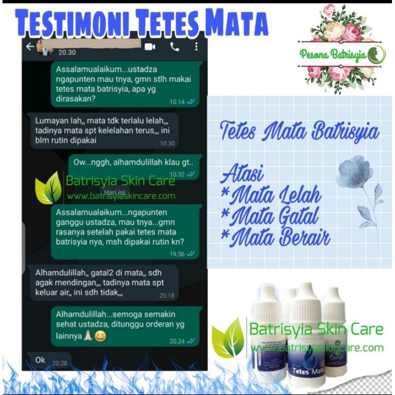 Tetes mata Batrisyia Herbal atasi mata minus, belekan, katarak gatal, iritasi, pedih merah kering